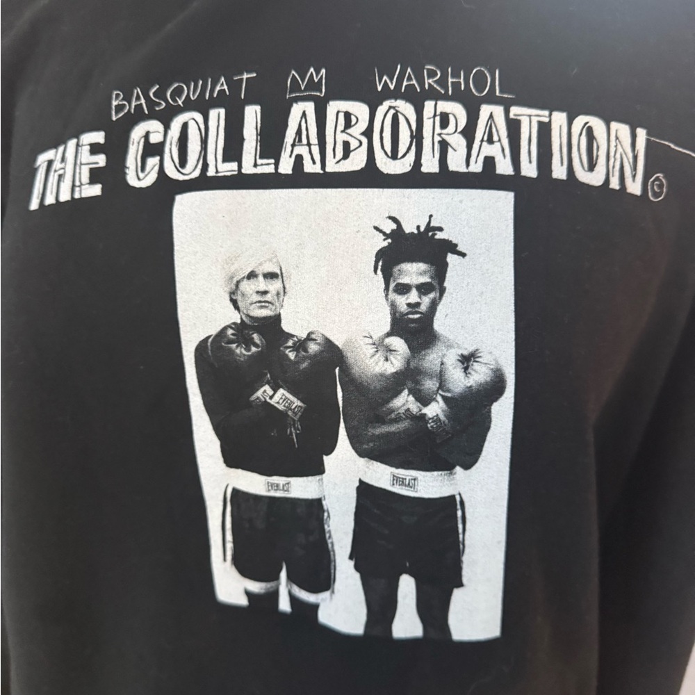 Black Graphic hoodie with Basquiat and Warhol Design

Set movie sweatshirt
